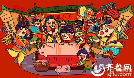齊魯網(wǎng)2月2日訊日前，“中國年貨大數(shù)據(jù)報告”在網(wǎng)絡(luò)中火熱出爐，報告顯示，最壕是“咱們屯里的人”，十大消費(fèi)土豪村中山東就占了三席，分別是莒縣陵陽鎮(zhèn)集西頭村、莒縣陵陽鎮(zhèn)大寺村、以及棲霞市蛇窩泊鎮(zhèn)荷葉村。