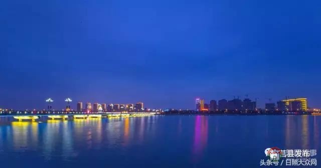 莒縣沭河公園夜景，真是美！