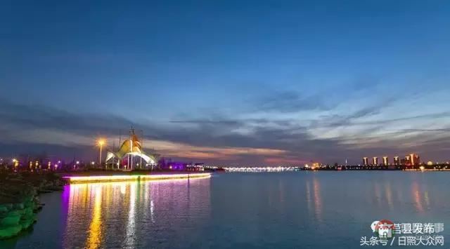 莒縣沭河公園夜景，真是美！