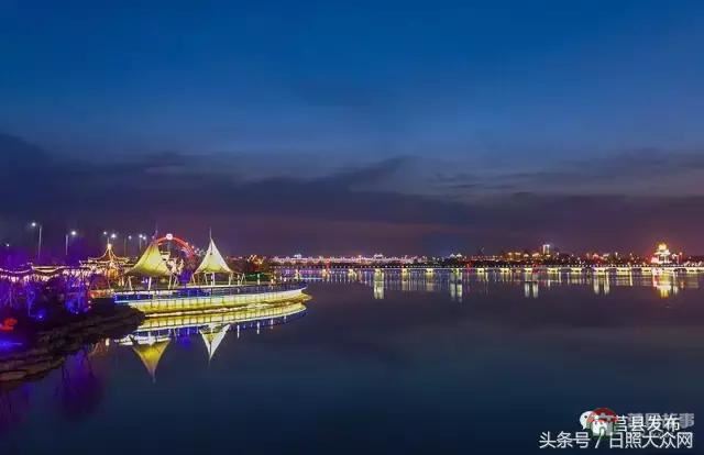 莒縣沭河公園夜景，真是美！